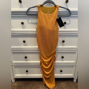 Klassy Network Orange dress built in removable bra/pads new with tags